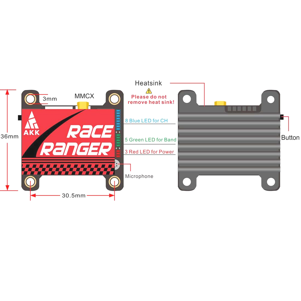 AKK 5.8G Long Range VTX FPV Tr - Drone Racing Vtx 리뷰 및 가격