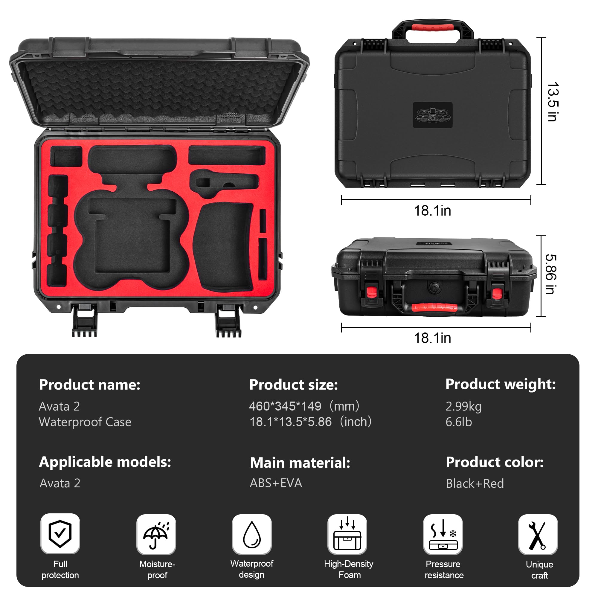 Carrying Hard Case for DJI Ava - Drone Racing Goggles 리뷰 및 가격
