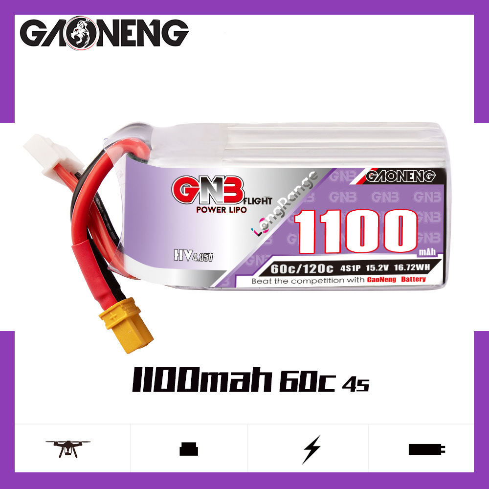 GNB 4S 1100mAh 60C/120C HV Lip - Drone Racing Battery 리뷰 및 가격