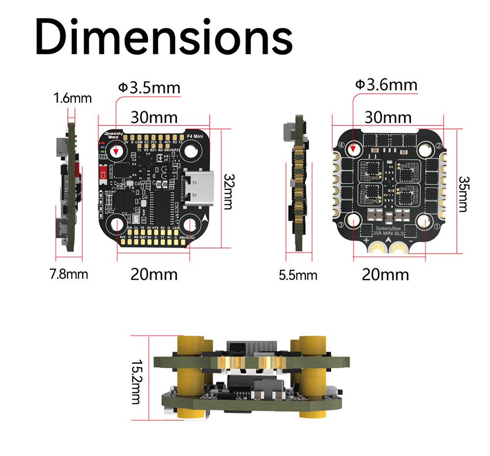 F405 MINI SpeedyBee F405 Mini  - Drone Racing Flight Controller 리뷰 및 가격