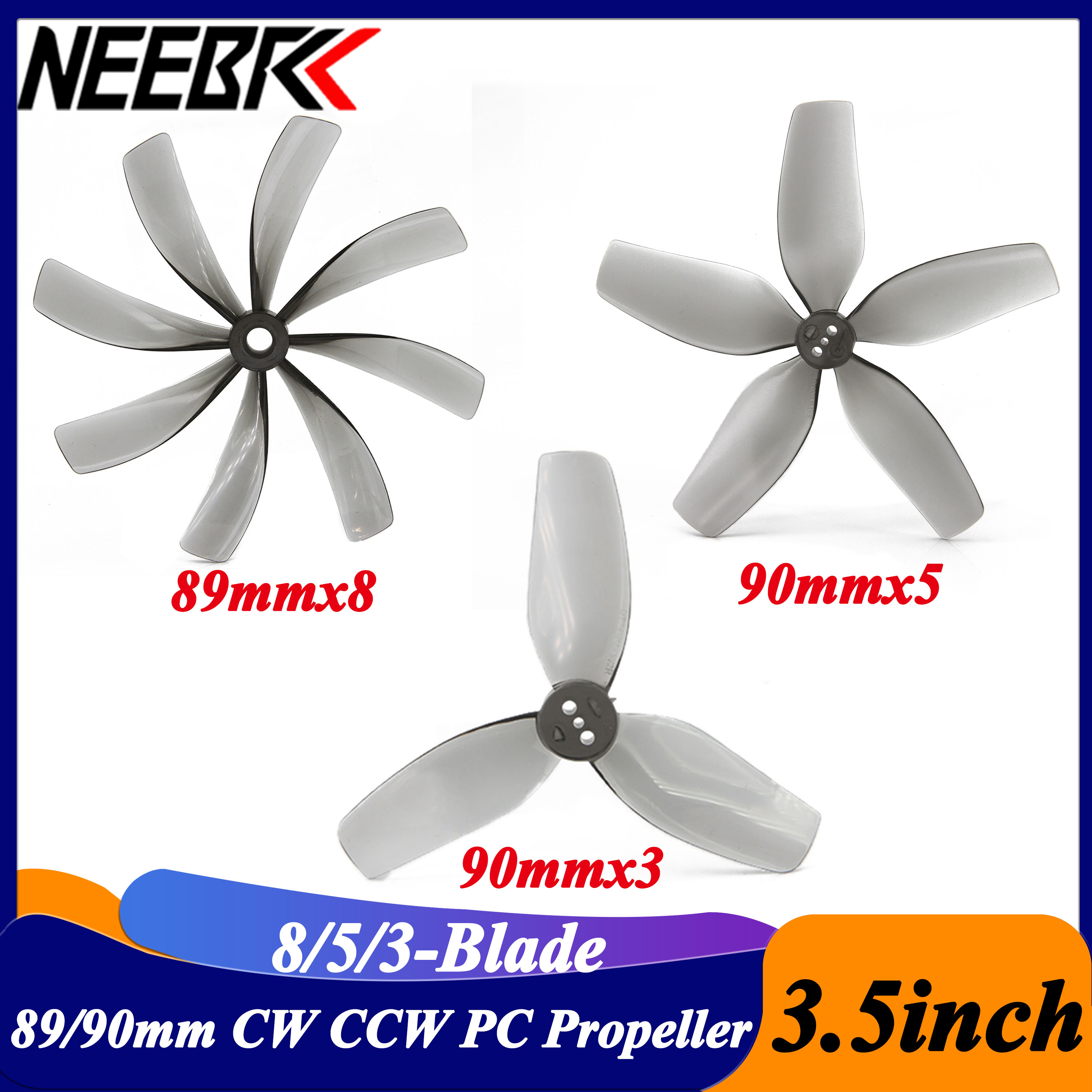2Pairs 3.5inch 89x8 90x5 90x3  - Drone Racing Propeller 리뷰 및 가격